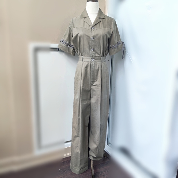 Lace up sleeves jumpsuit - Picture 5 of 8